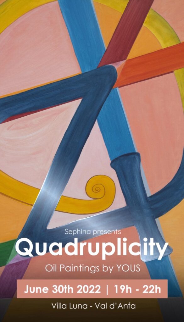 Quadruplicity Flyer Solo Exhibition by Yous Sufi