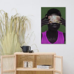 Money on Face by Ikon Shepherd Painting on Canvas