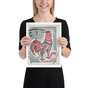 Stamp of 1980 of French Rooster 0,30FF Poster