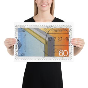 Vintage 1982 Germany Stamp Poster