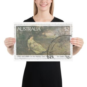 Vintage 1896 Australia Stamp Poster