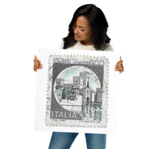 Vintage 1983 Italy Stamp 3000 LIRE Poster