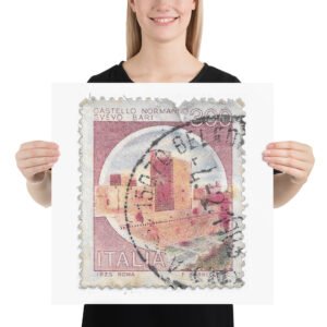 Vintage 1983 Italy Stamp 3000 LIRE Poster