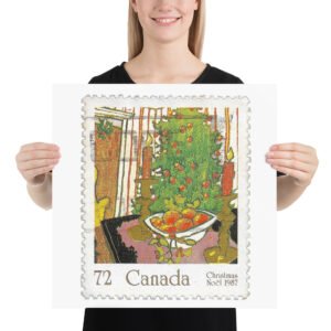 Vintage 1987 Canada Christmas Noel Poster