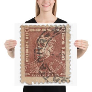 Vintage Correio Brasil Postal Stamp Poster