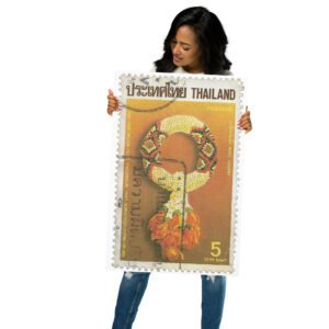 Vintage 1987 Thailand Stamp Poster