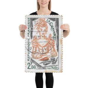 Vintage 1984 France La Gravure Stamps Poster