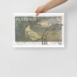 Vintage 1896 Australia Stamp Poster