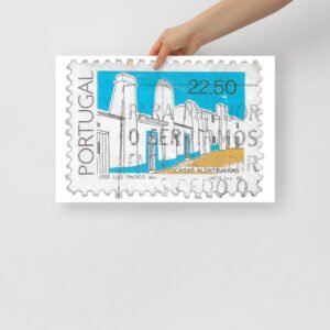 Vintage 1986 Portugal Stamp Poster