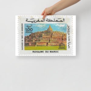 Vintage Maroc Stamp Poster