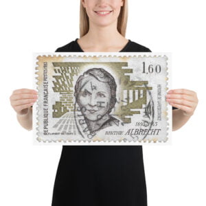 Vintage 1893 France Berthie Albrecht Stamp Poster