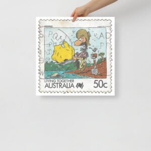 Vintage Living Together Australia Stamp Poster