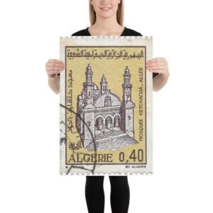 Vintage 1980 Algeria Stamp Ketchaoua Mosque Stamp Poster