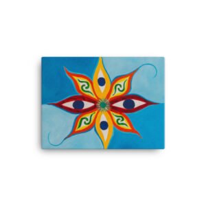 Poinsettia with 4 Eyes Painting On Canvas