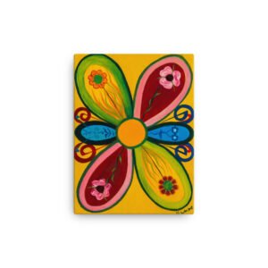 Butterfly Flower Painting On Canvas