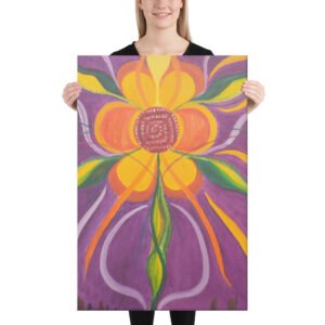 Purple Flower Painting On Canvas
